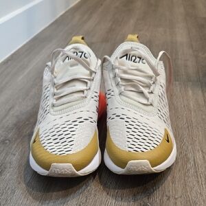 Nike Air Max 270 Beige and Yellow Sneakers